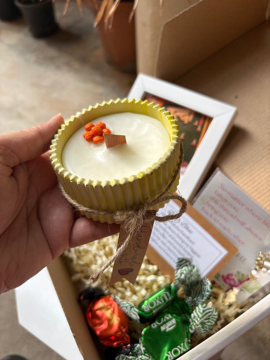 Jar flower candle